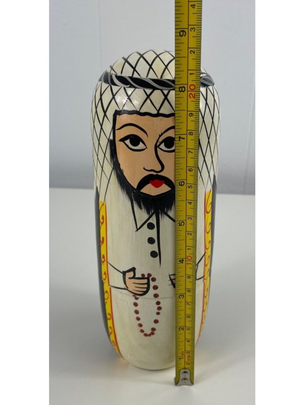 Hand-Painted Wooden Middle Eastern Themed Nesting Dolls Set Of 8 Made In India - Picture 13 of 15
